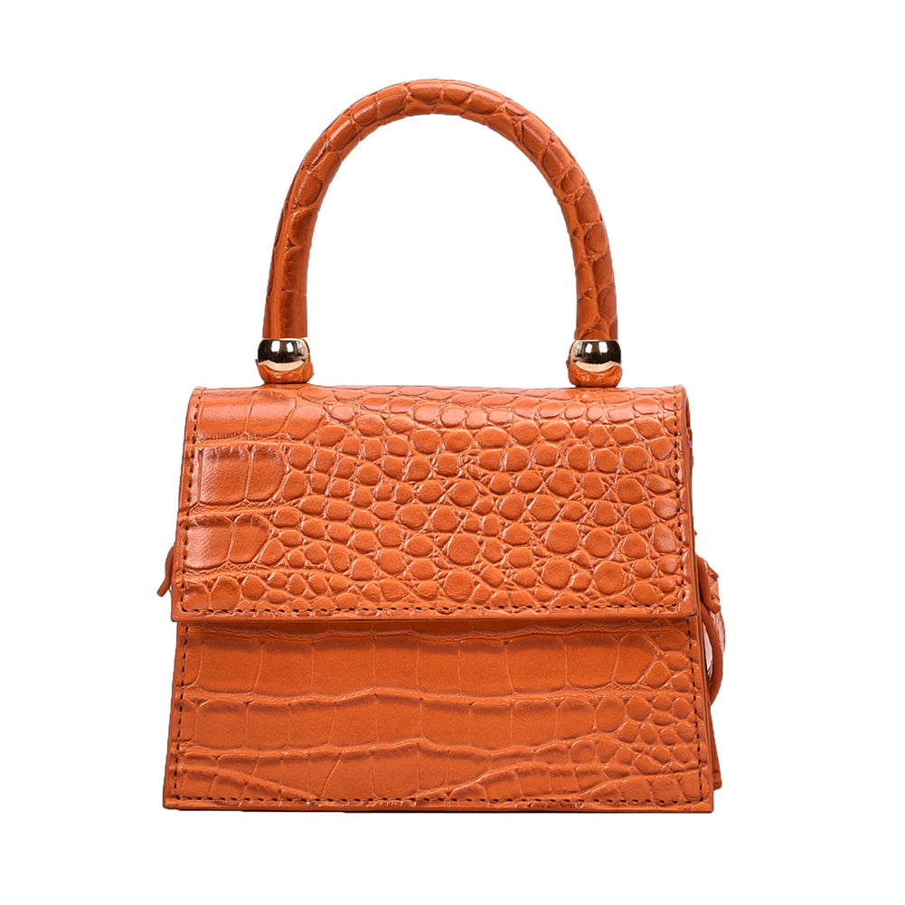 Embossed small square bag