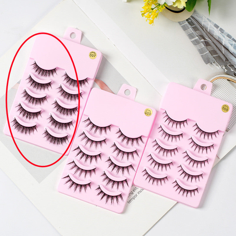 5 Pairs Manga Lashes Anime Cosplay Natural Wispy Makeup Artificial False Eyelashes