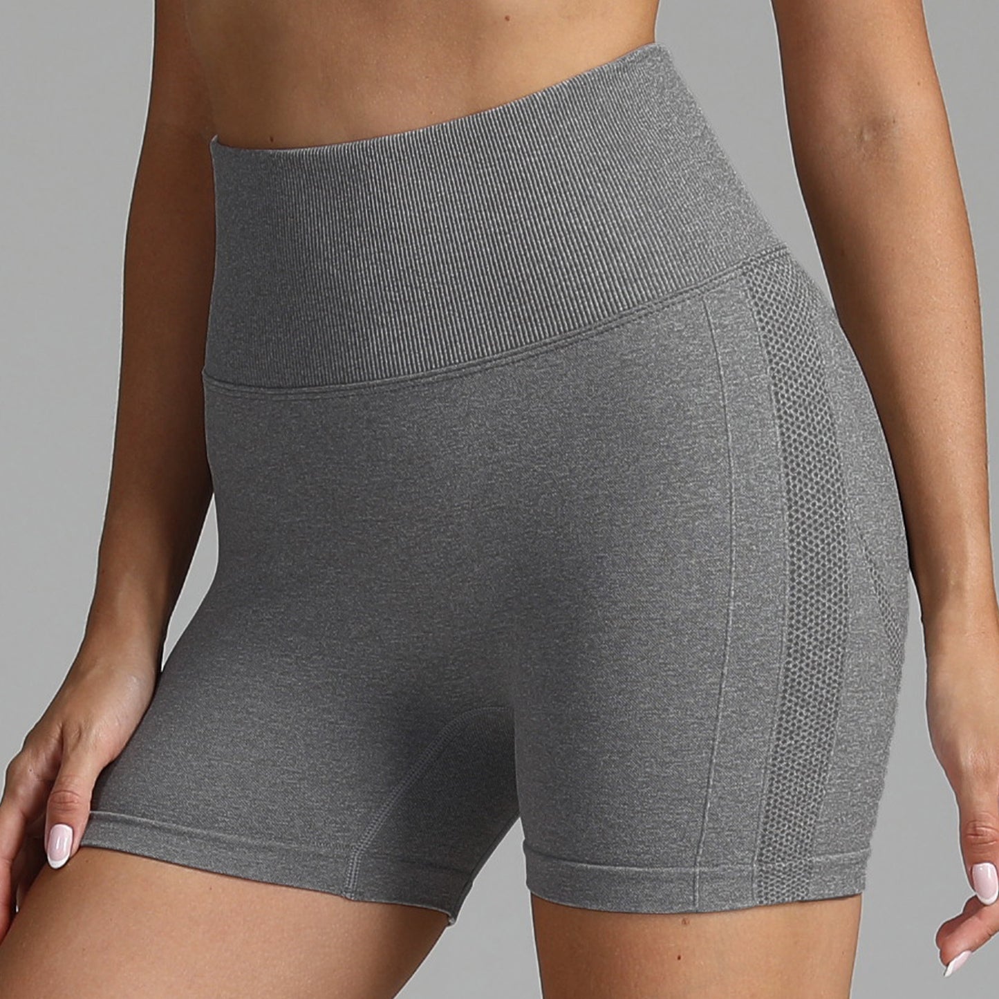 Yoga Shorts Solid Color High Waist Hip-Lifting