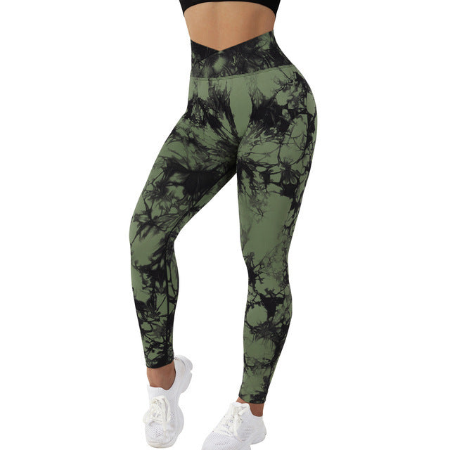 Seamless Tie Dye Leggings Yoga Pants