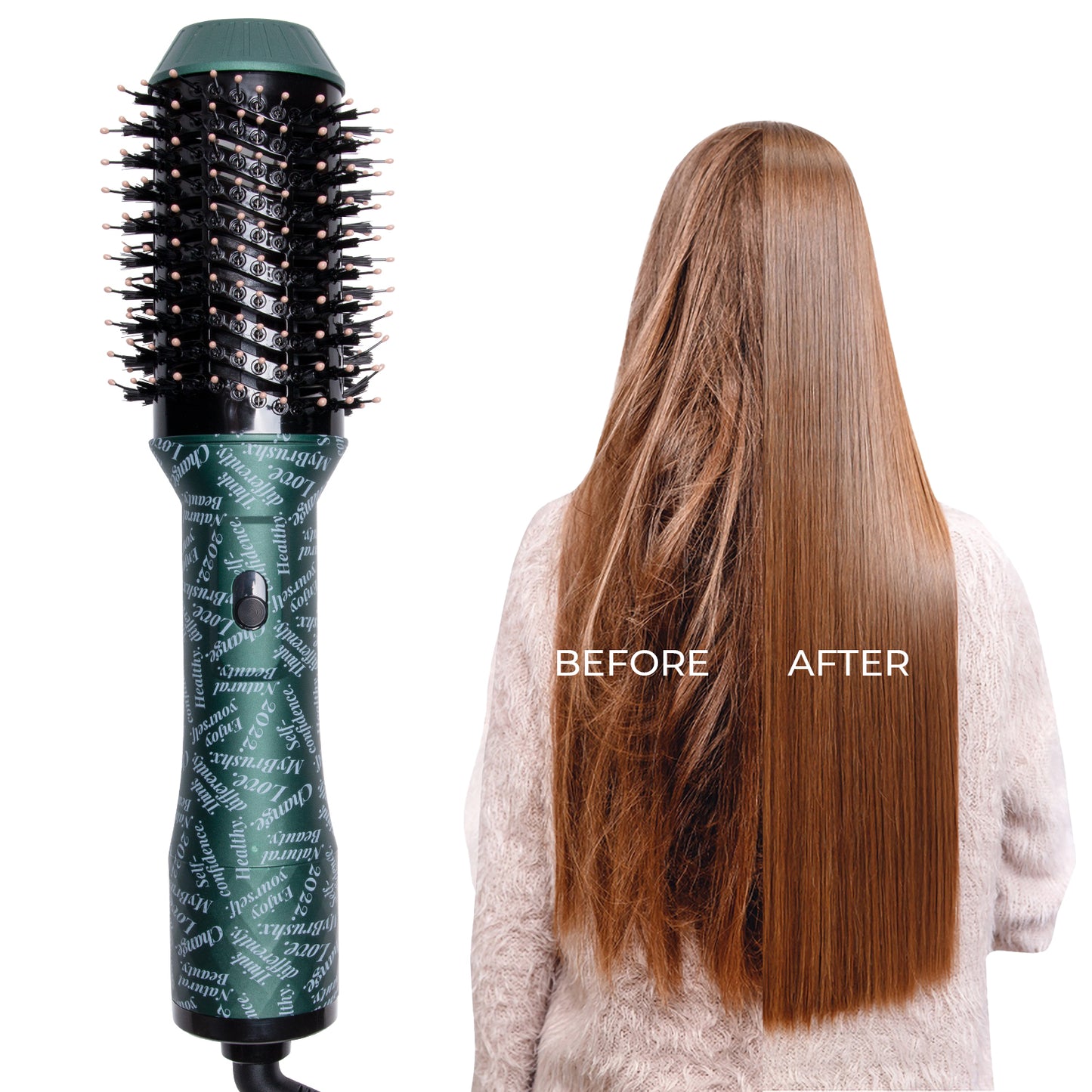 Hair Dryer, Brush And Styler Volumize In One, Multifunctional Ceramic Tourmaline Negative Ion Hot Air Styling Brush