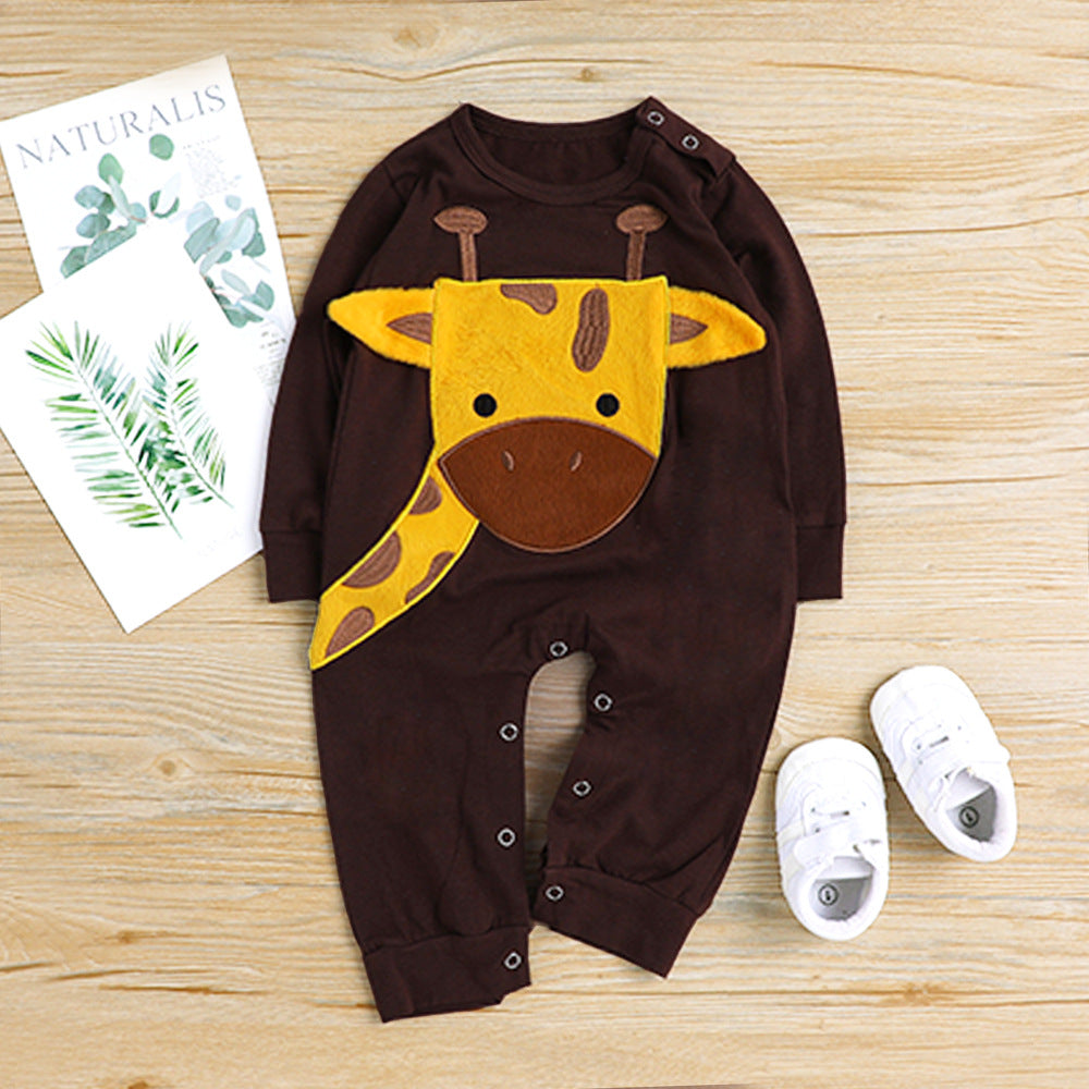 Giraffe Long Sleeved  Cut Onesie