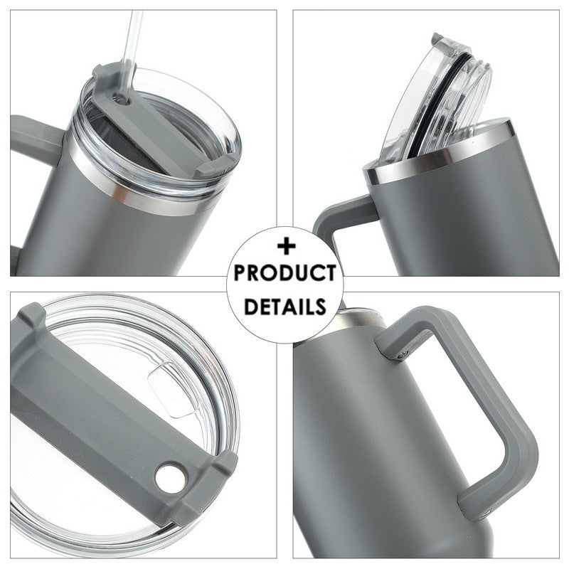 Stainless Steel Cup With Straw BPA Free Thermal Mug 40oz