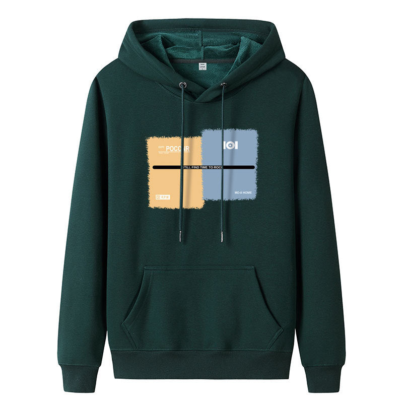 Men's Fashion Casual Fleece-lined Thickened Hooded Sweatshirt