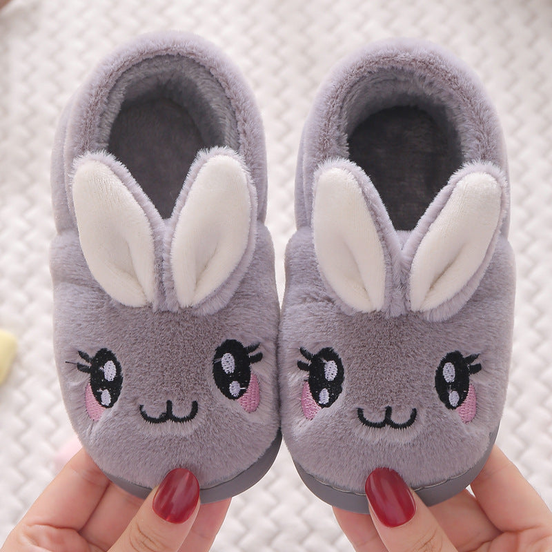 Indoor Non-slip And Warm Fur Slippers For Boys And Girls