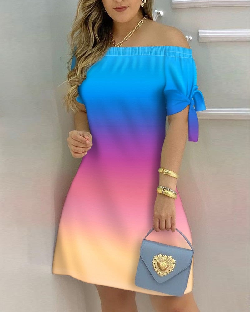 Women Off Shoulder Mini Dress