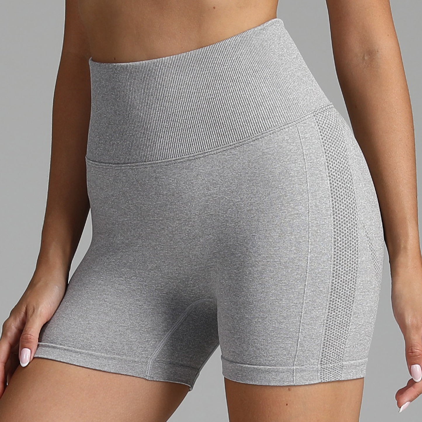 Yoga Shorts Solid Color High Waist Hip-Lifting