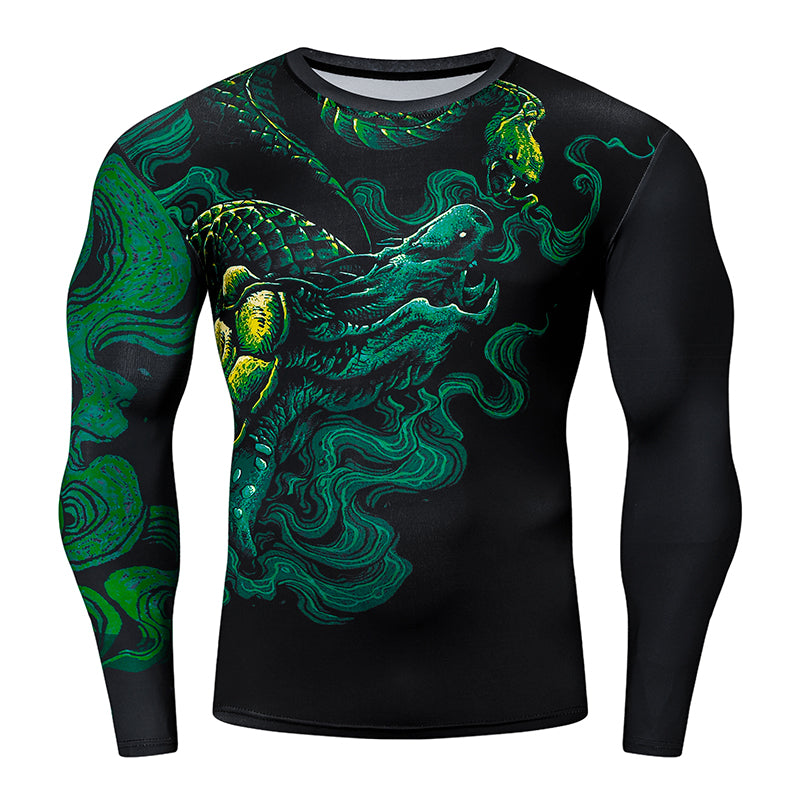 3D Digital Printing Slim Fit Long Sleeve T-Shirt