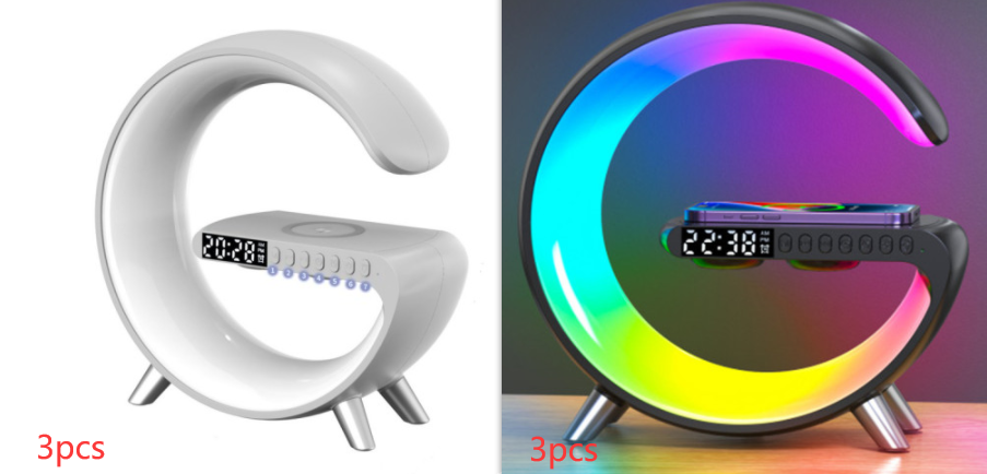 G Shaped LED Lamp Bluetooth Speake Wireless Charger Atmosphere Lamp