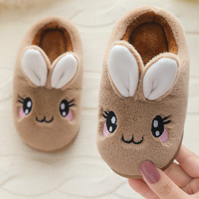 Indoor Non-slip And Warm Fur Slippers For Boys And Girls