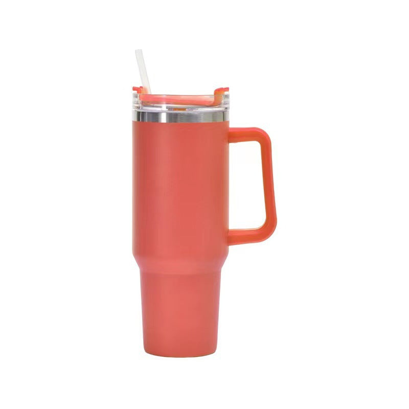 Stainless Steel Cup With Straw BPA Free Thermal Mug 40oz