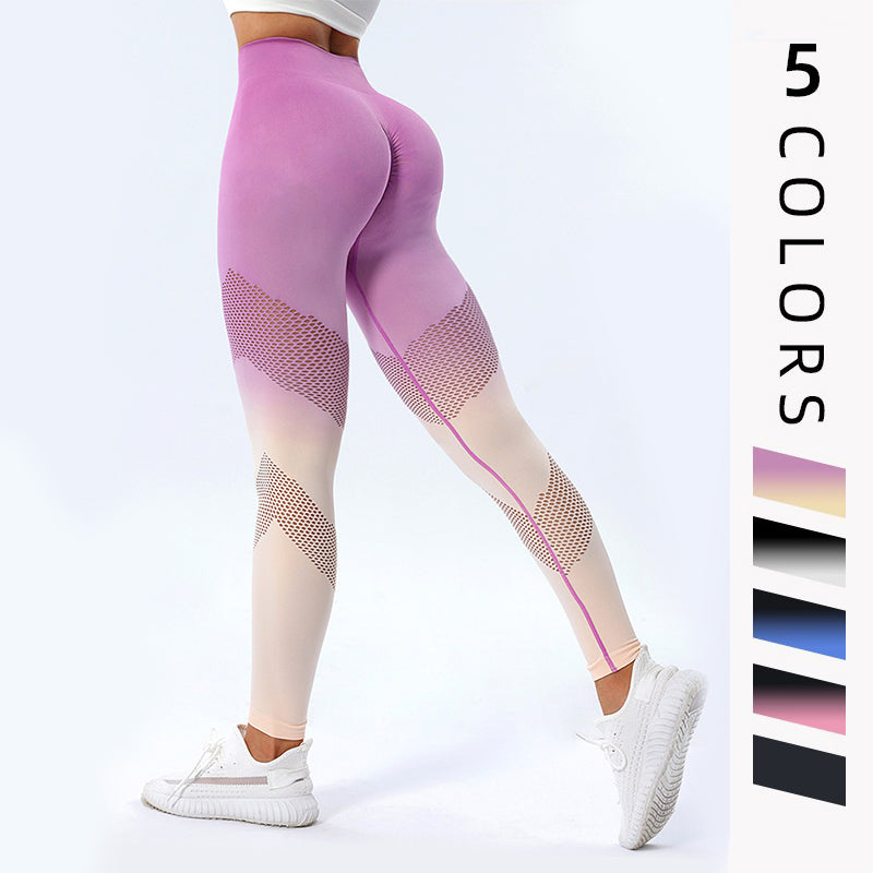 Printed Yoga Pants Seamless High Waist Hip Lifting Fitness Leggings