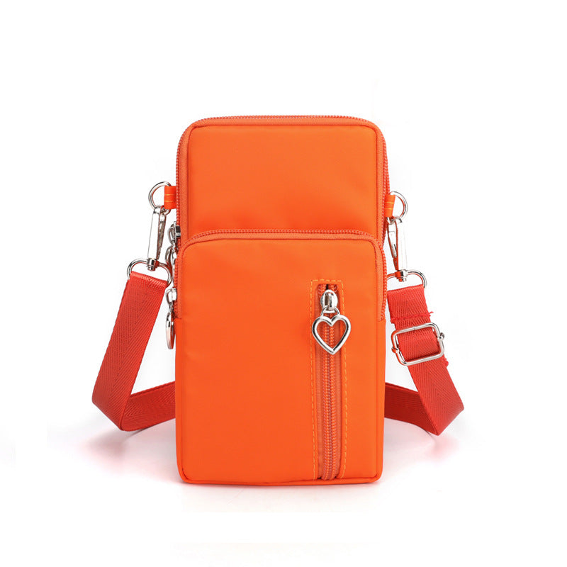 Solid Color Mobile Phone Crossbody Shoulder Women Arm Bag