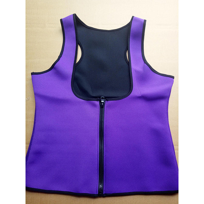 Zipper-style Women's Sports Wicking Vest Waist Corset