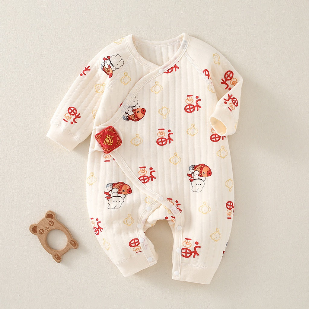 Warm Quilted Newborn Clothes Newborn Baby Baby Jumpsuit