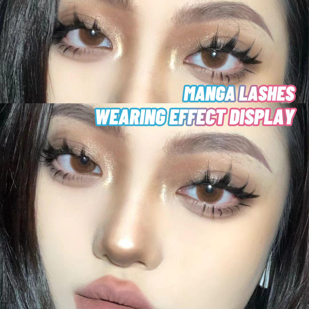 5 Pairs Manga Lashes Anime Cosplay Natural Wispy Makeup Artificial False Eyelashes