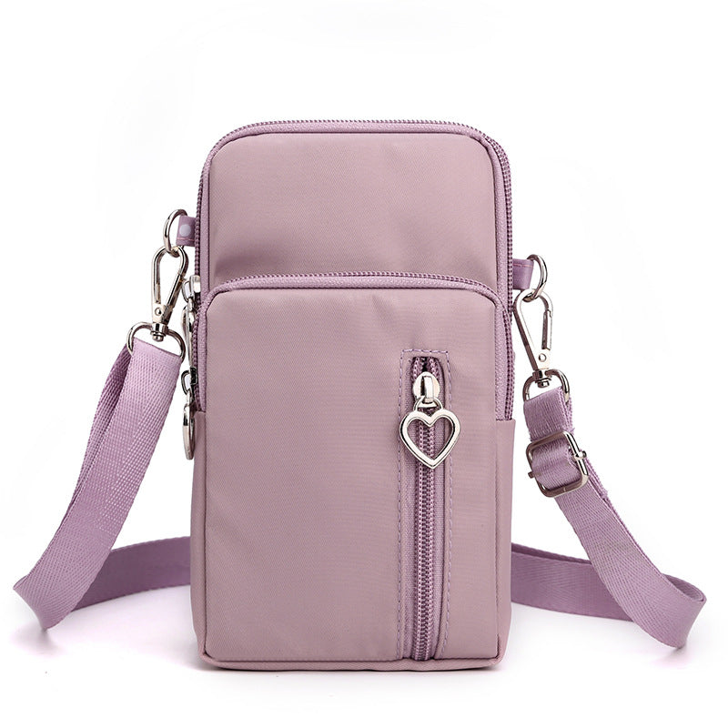 Solid Color Mobile Phone Crossbody Shoulder Women Arm Bag