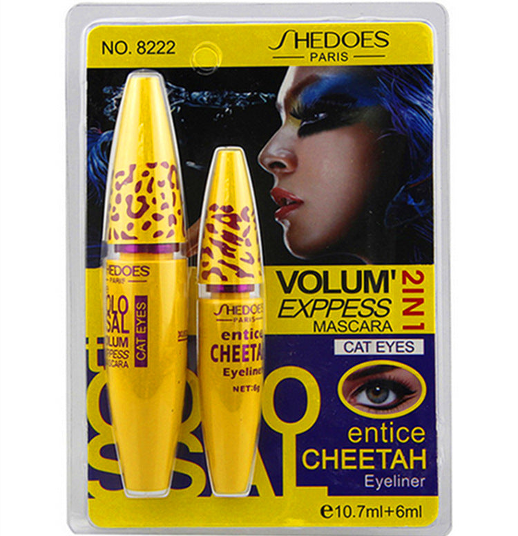 Mascara Leopard-shaped Yellow Tube Thick Curling Waterproof