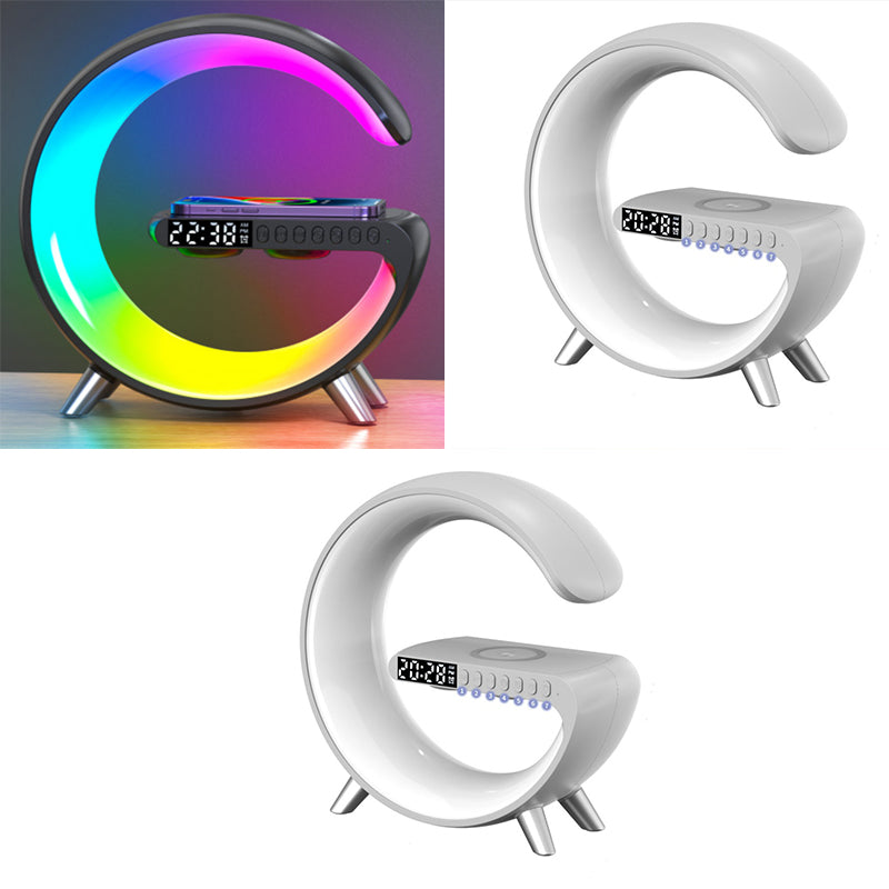 G Shaped LED Lamp Bluetooth Speake Wireless Charger Atmosphere Lamp