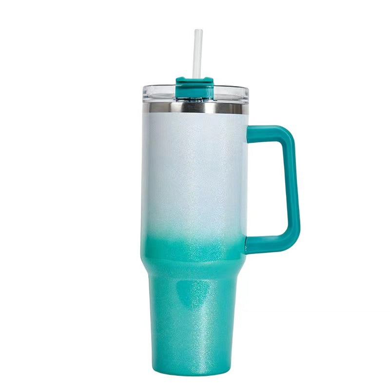 Stainless Steel Cup With Straw BPA Free Thermal Mug 40oz