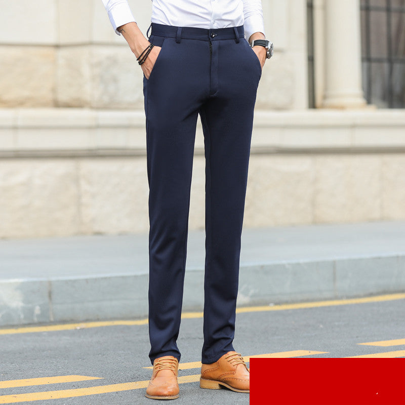 Stretch Suit Pants Men's Thick Business