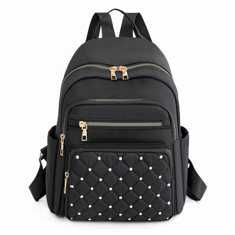 Rhombus Sewing Rivet Fashion Backpack