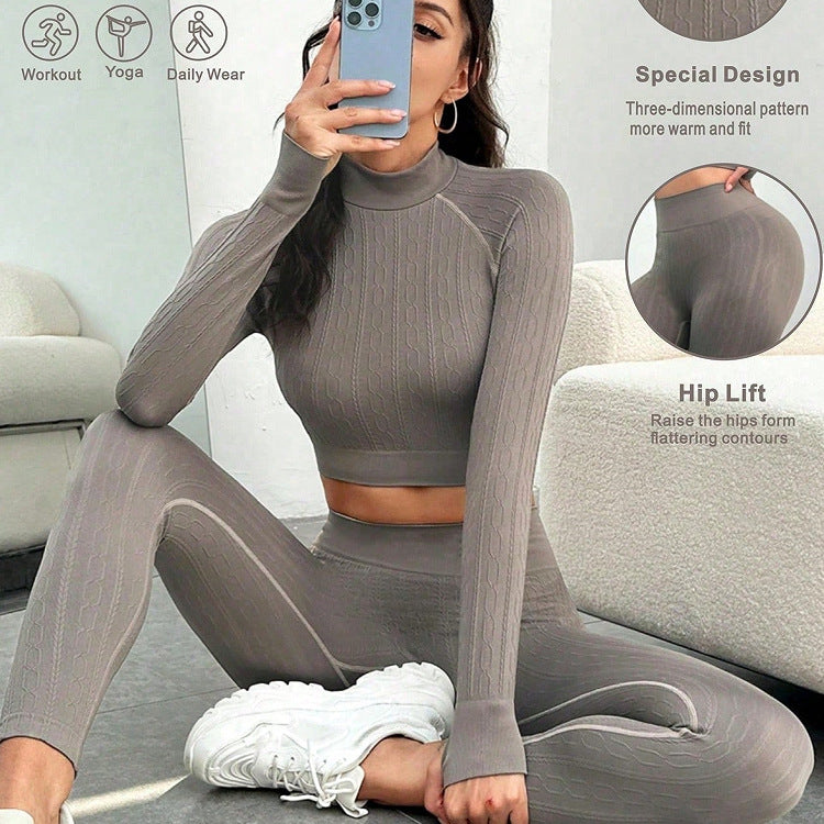 Peach Fitness Sports Tight Long Sleeve High Waist