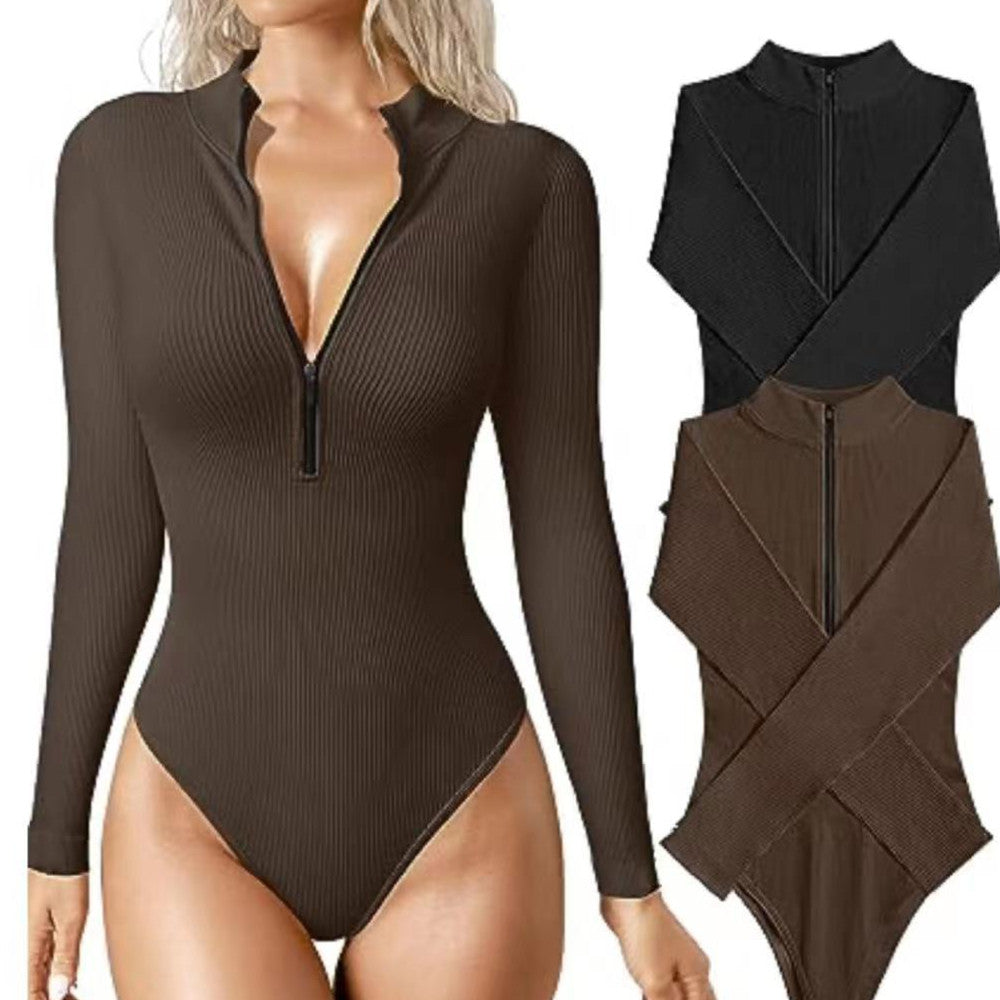 Long Sleeve Jumpsuit Seamless Slimming Shapewear Women Romper