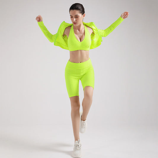 Long-sleeved Jacket Sexy Vest Vitality Five-point Pants