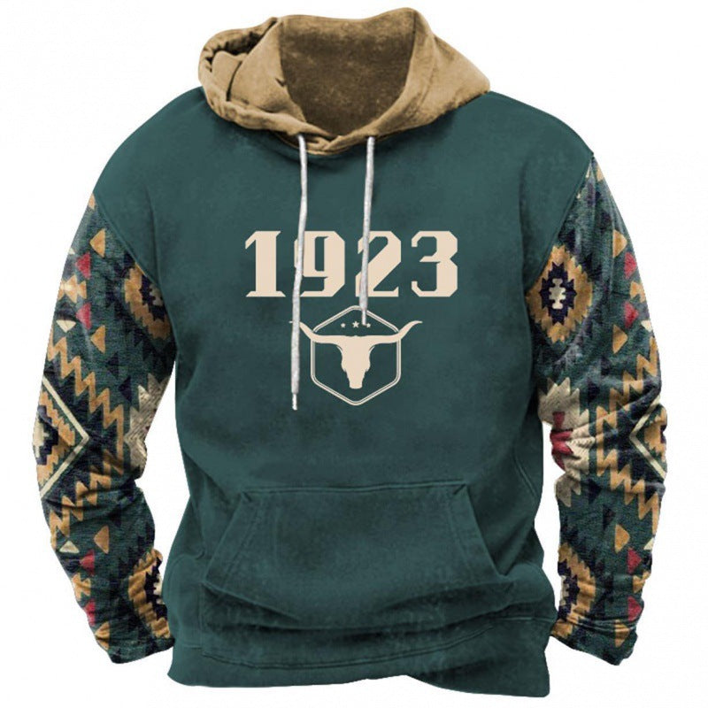 Trendy Printed Hoodie Men