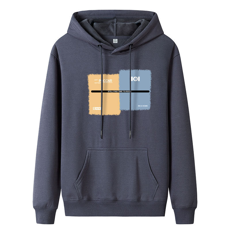 Men's Fashion Casual Fleece-lined Thickened Hooded Sweatshirt