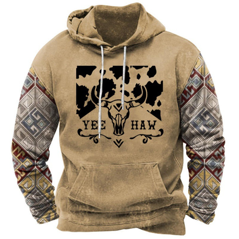 Trendy Printed Hoodie Men