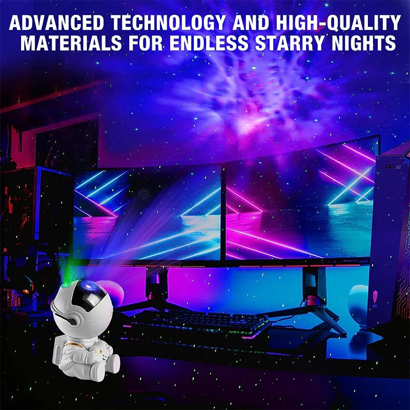 Galaxy Star Projector LED Night Light Starry Sky Astronaut Projector Lamp For Decoration Bedroom Home Decorative