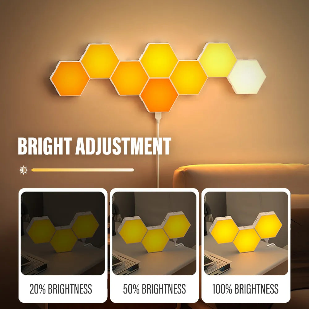 Bluetooth LED Hexagon Light Indoor Wall Light