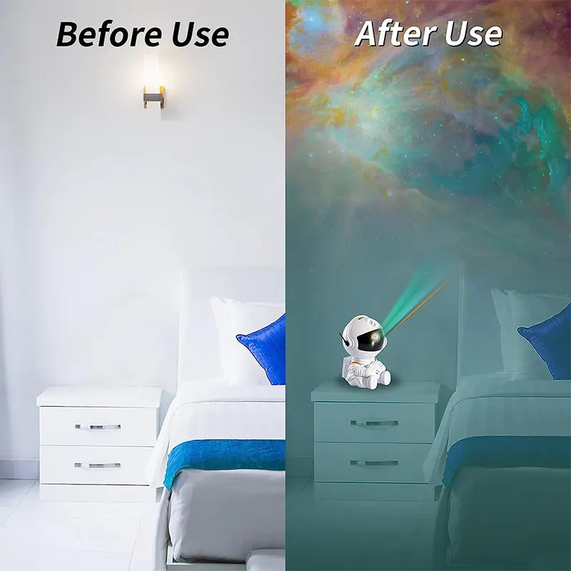 Galaxy Star Projector LED Night Light Starry Sky Astronaut Projector Lamp For Decoration Bedroom Home Decorative