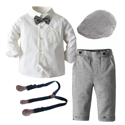 Kid Boys Formal Outfits Clothes Set Toddler Boy Gentleman Elegant Suit 2 3 4 5 6 Years