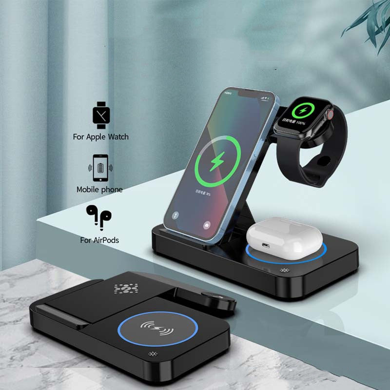 Folding Three-in-one Wireless Charging Stand