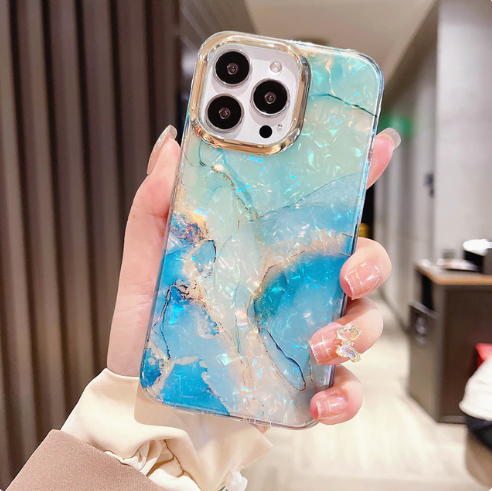 Marble Shell Pattern Phone Case For iPhones