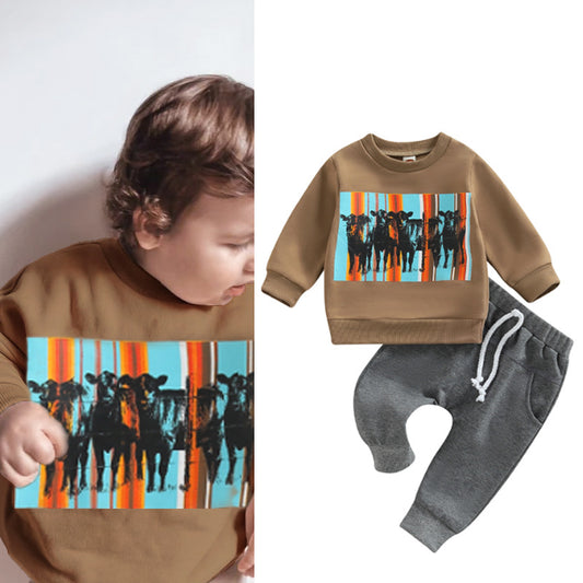 Boys And Girls Fashion Soft Sweater Suit