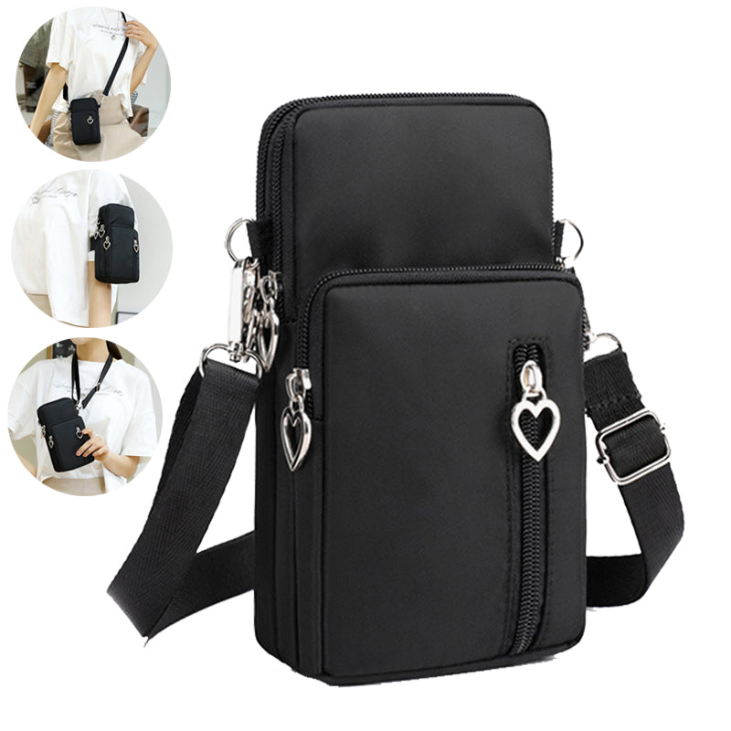 Solid Color Mobile Phone Crossbody Shoulder Women Arm Bag