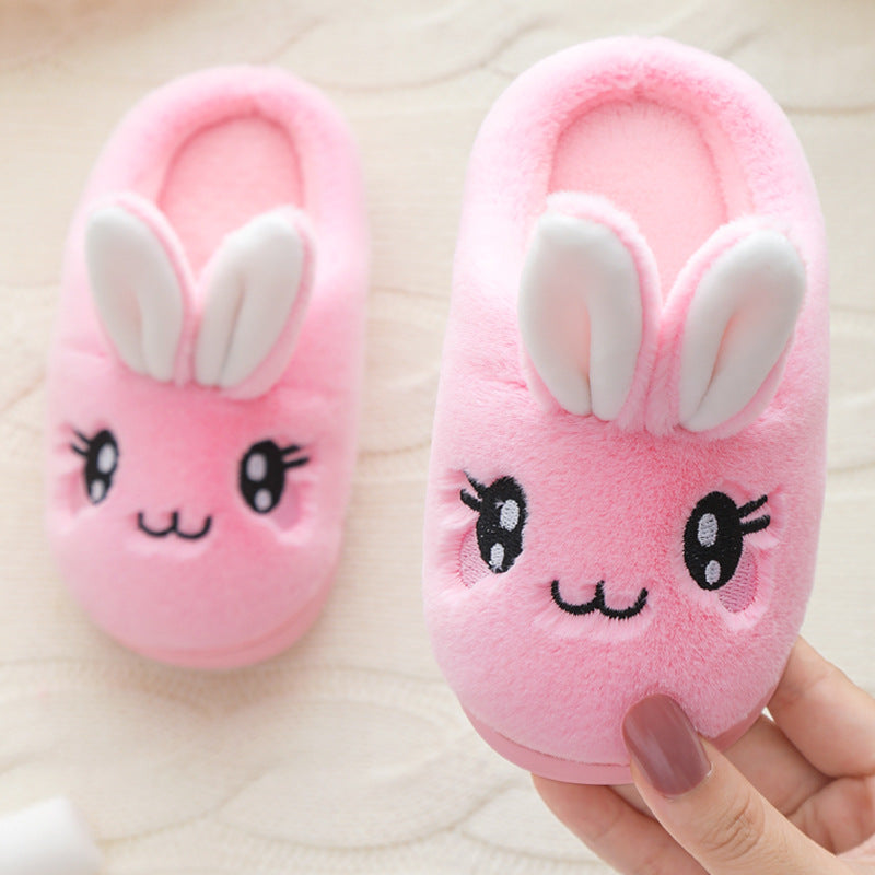 Indoor Non-slip And Warm Fur Slippers For Boys And Girls