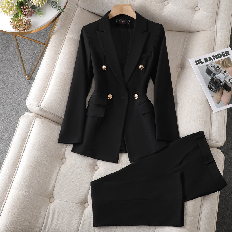 Women's Suit Jacket Bell-bottom Pants Business Suit