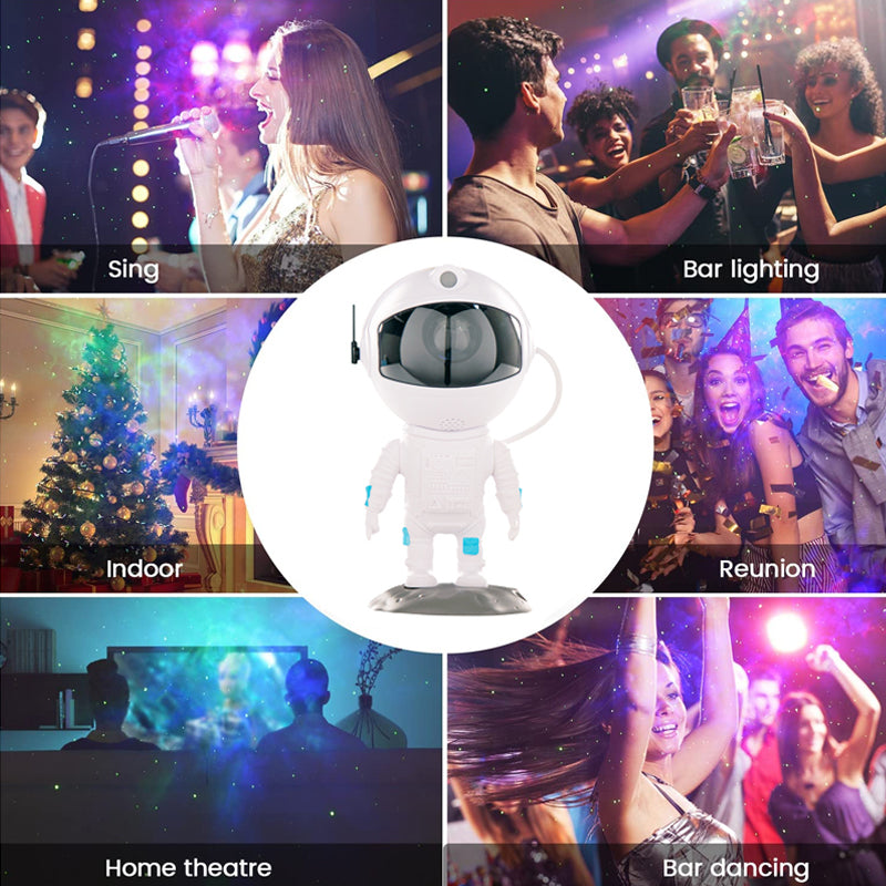 Projector Astronaut Starry Sky Projector Remote Control Music Laser