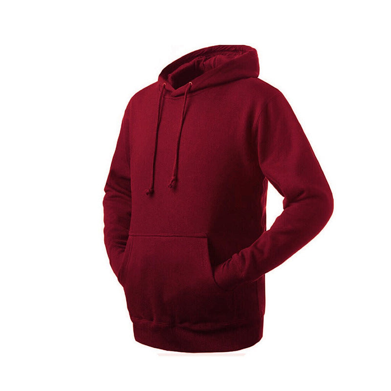 Men's Hooded Sweater Solid Color With Hood