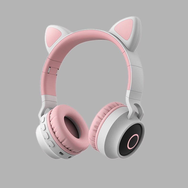 LED Light Cat Ear Headphones Wireless Bluetooth