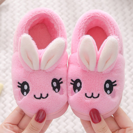 Indoor Non-slip And Warm Fur Slippers For Boys And Girls