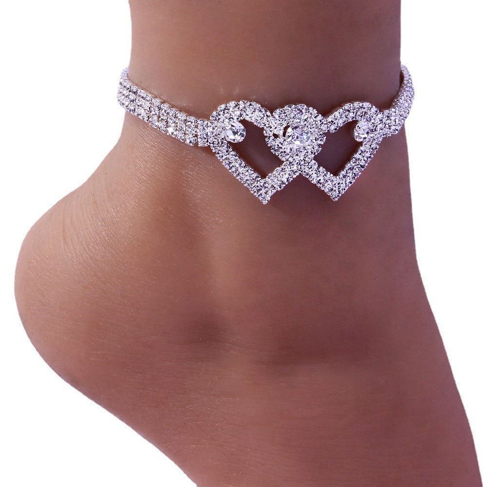 Double Heart Bracelet Anklet