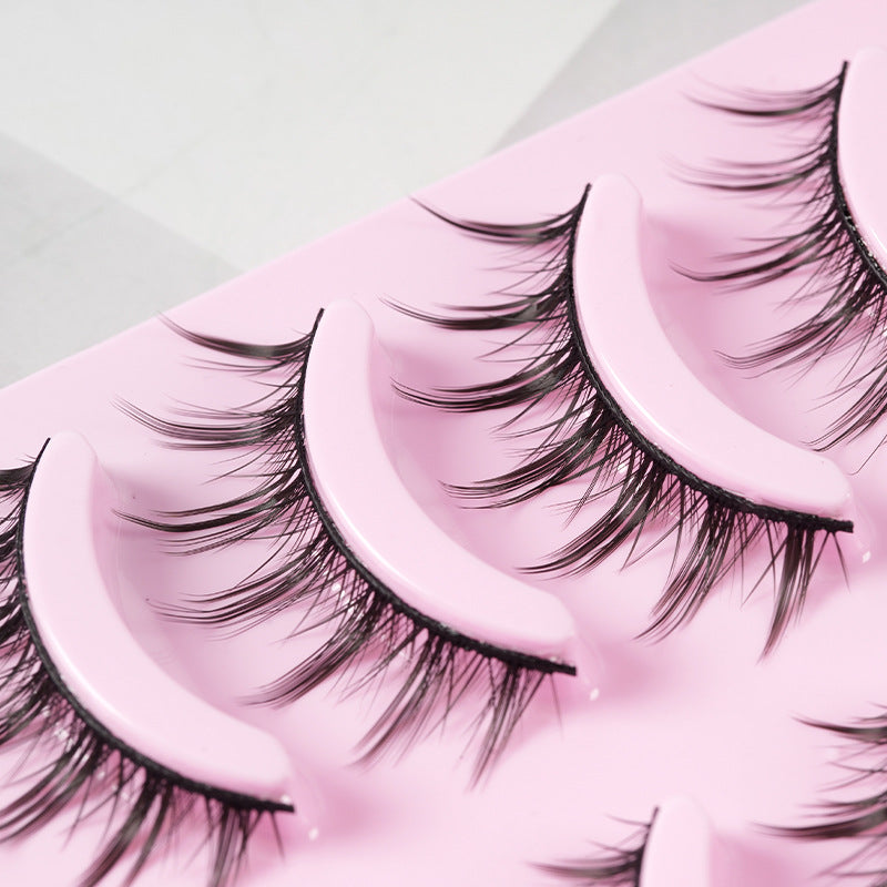 5 Pairs Manga Lashes Anime Cosplay Natural Wispy Makeup Artificial False Eyelashes