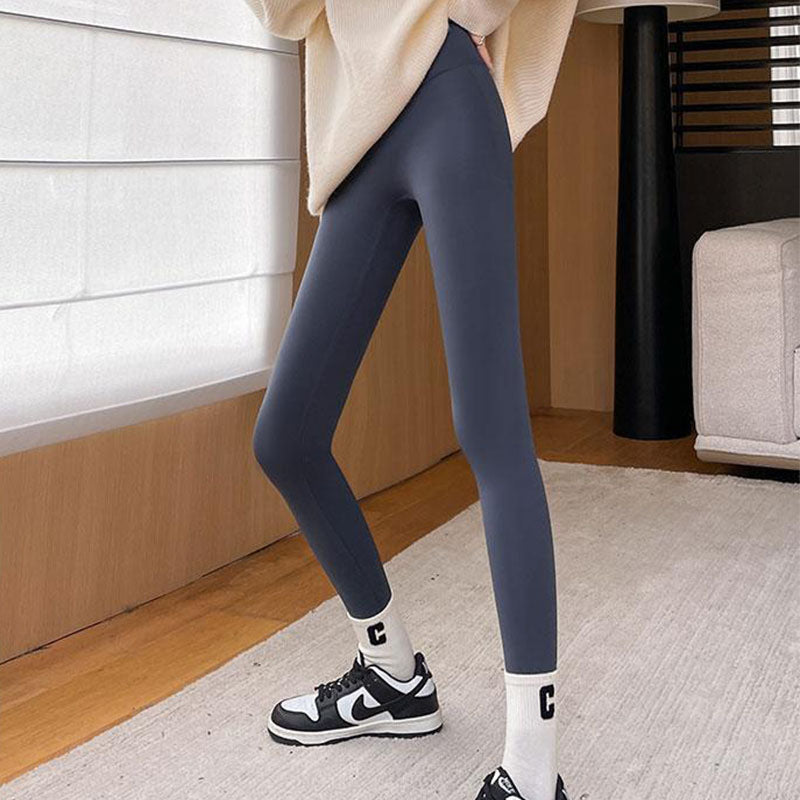 Fleece Thickened Leggings Winter High Waist Tight Skinny Tummy Control Buttocks Slimming Yoga Pants