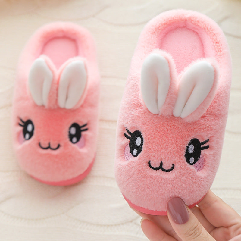 Indoor Non-slip And Warm Fur Slippers For Boys And Girls